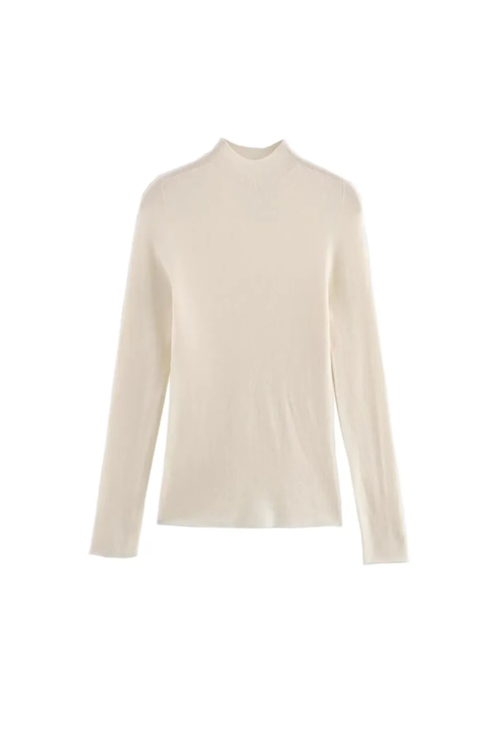 ' Brooke' Solid-Color Crewneck Knit Base Layer Top