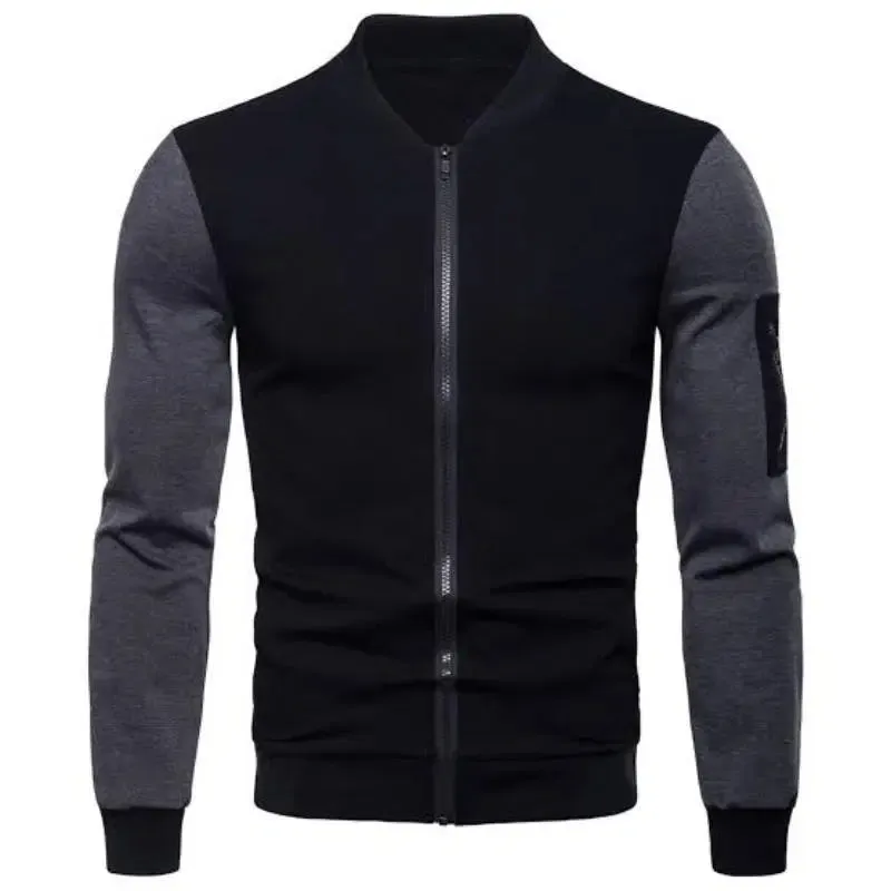 1 Pc Men's Fit Body Fleece Plain Jacket- Black