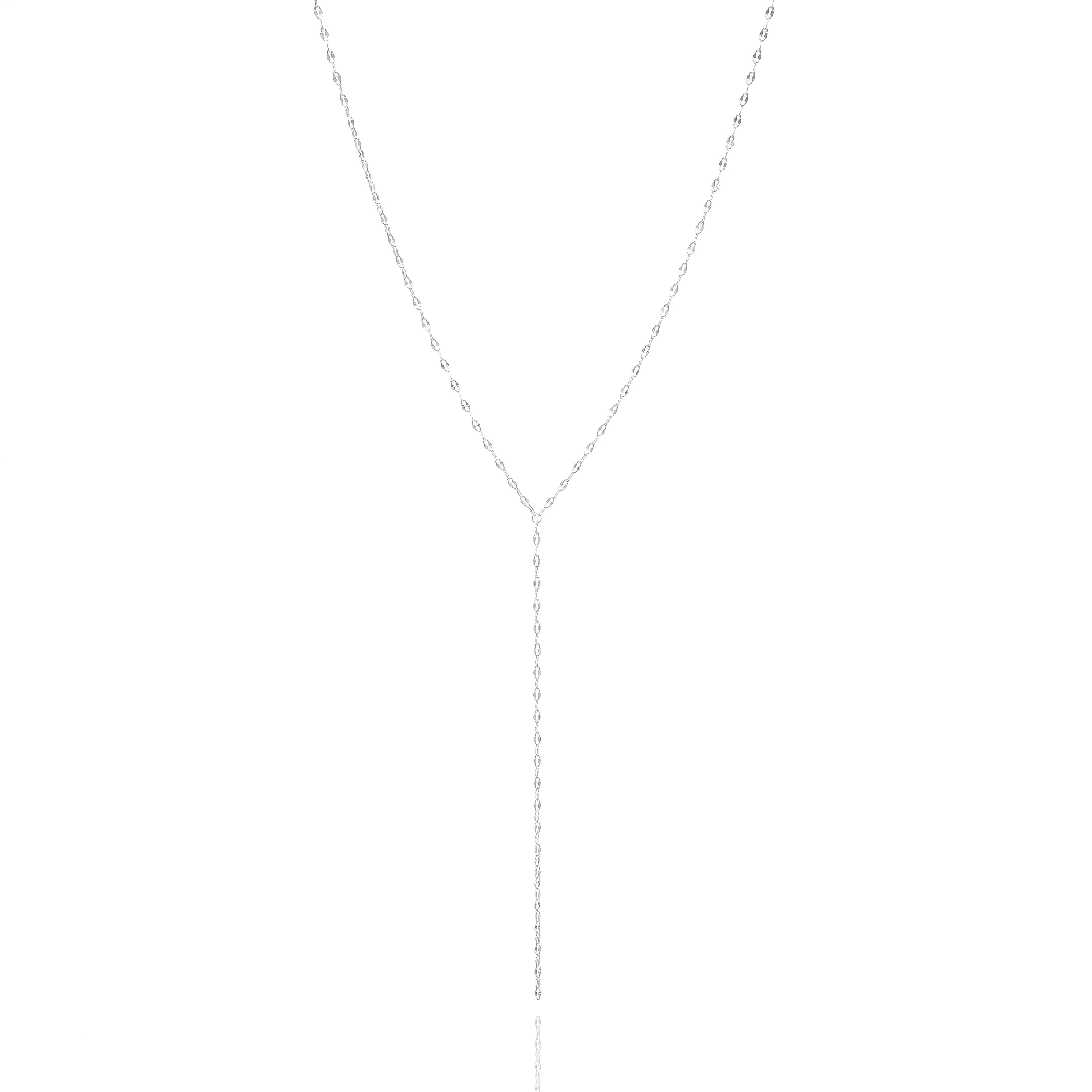 925 Sterling Silver Y rope chain layer-able long necklace