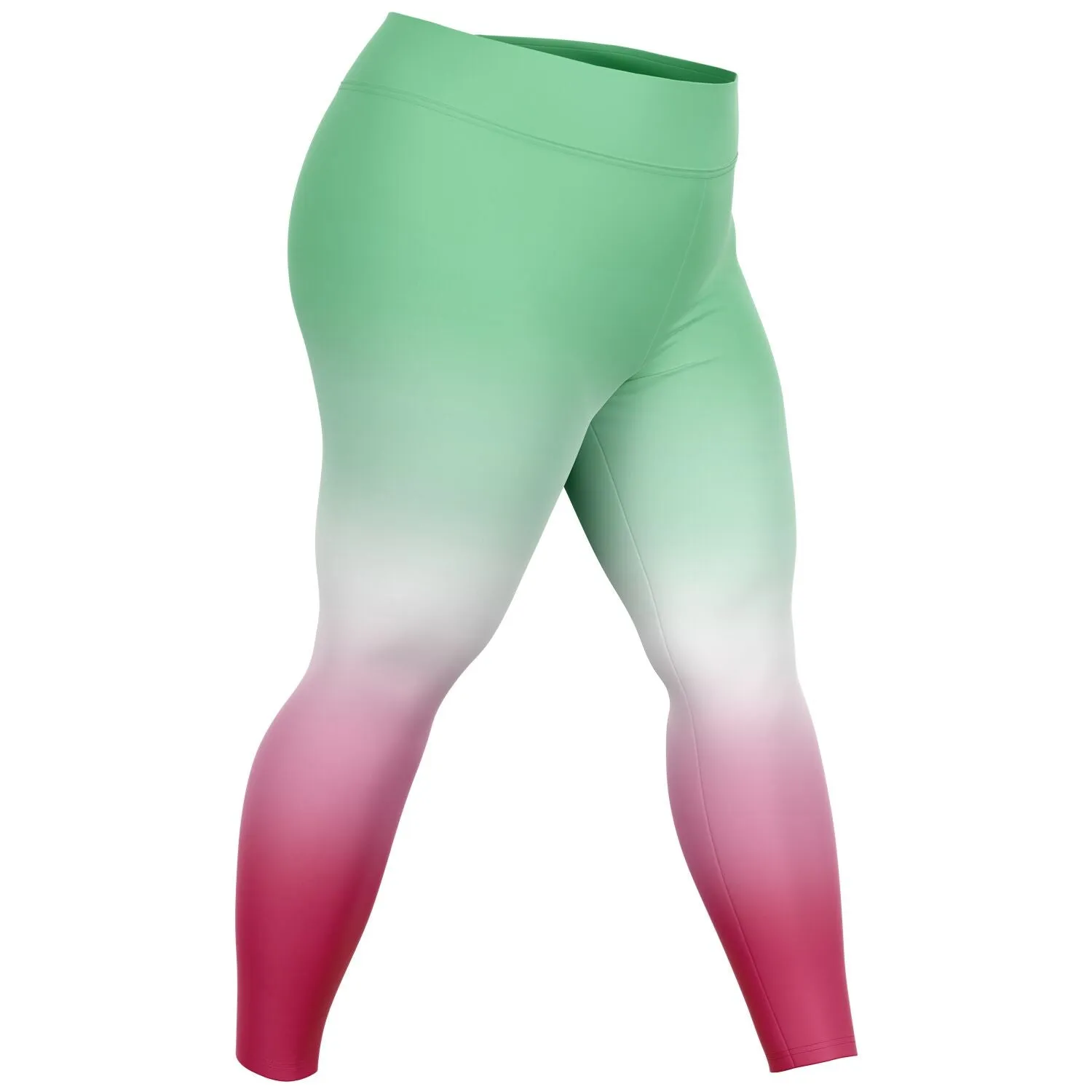 Abrosexual Pride Ombre High-Waist Plus Leggings