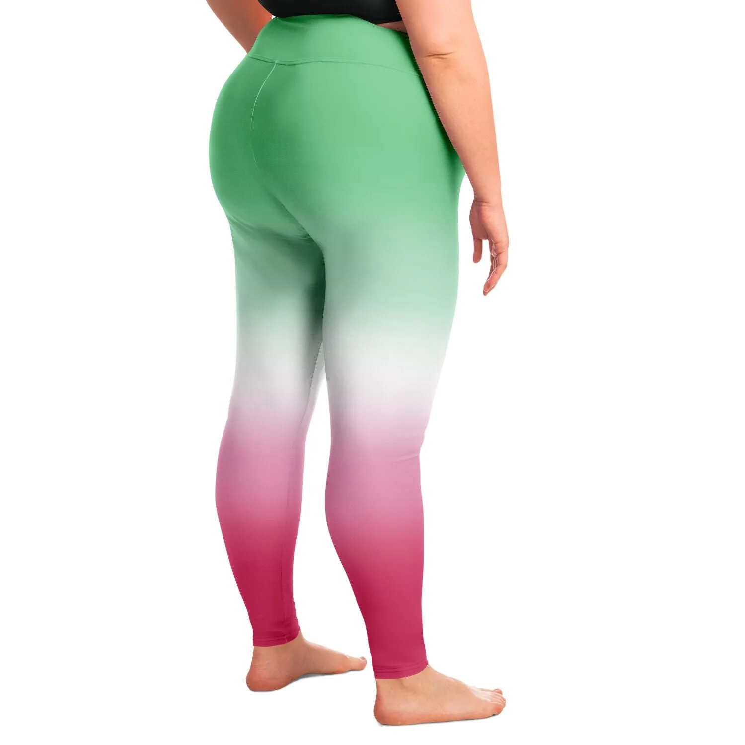 Abrosexual Pride Ombre High-Waist Plus Leggings