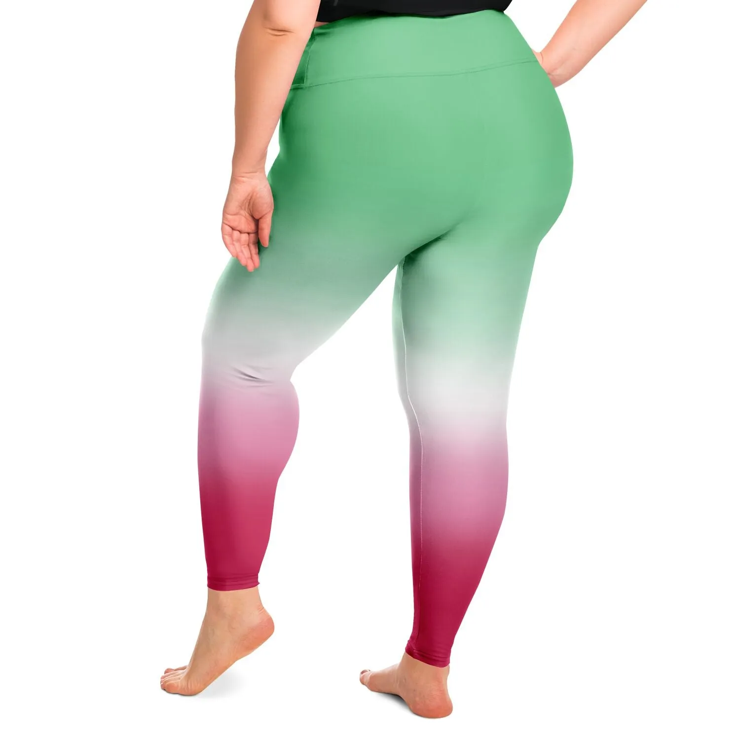 Abrosexual Pride Ombre High-Waist Plus Leggings