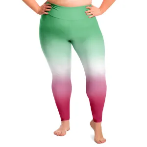 Abrosexual Pride Ombre High-Waist Plus Leggings