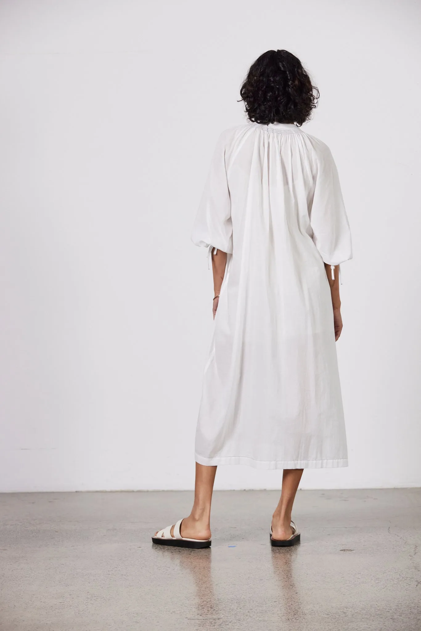 Agathe Cotton Dress - White