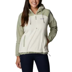 Ali Peak Overlay Fleece Jacket in Chalk & Safari