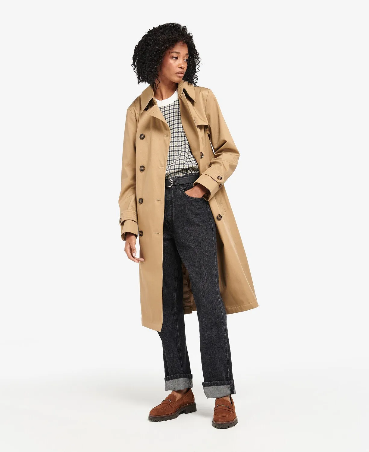 BARBOUR Greta Trench Coat STONE