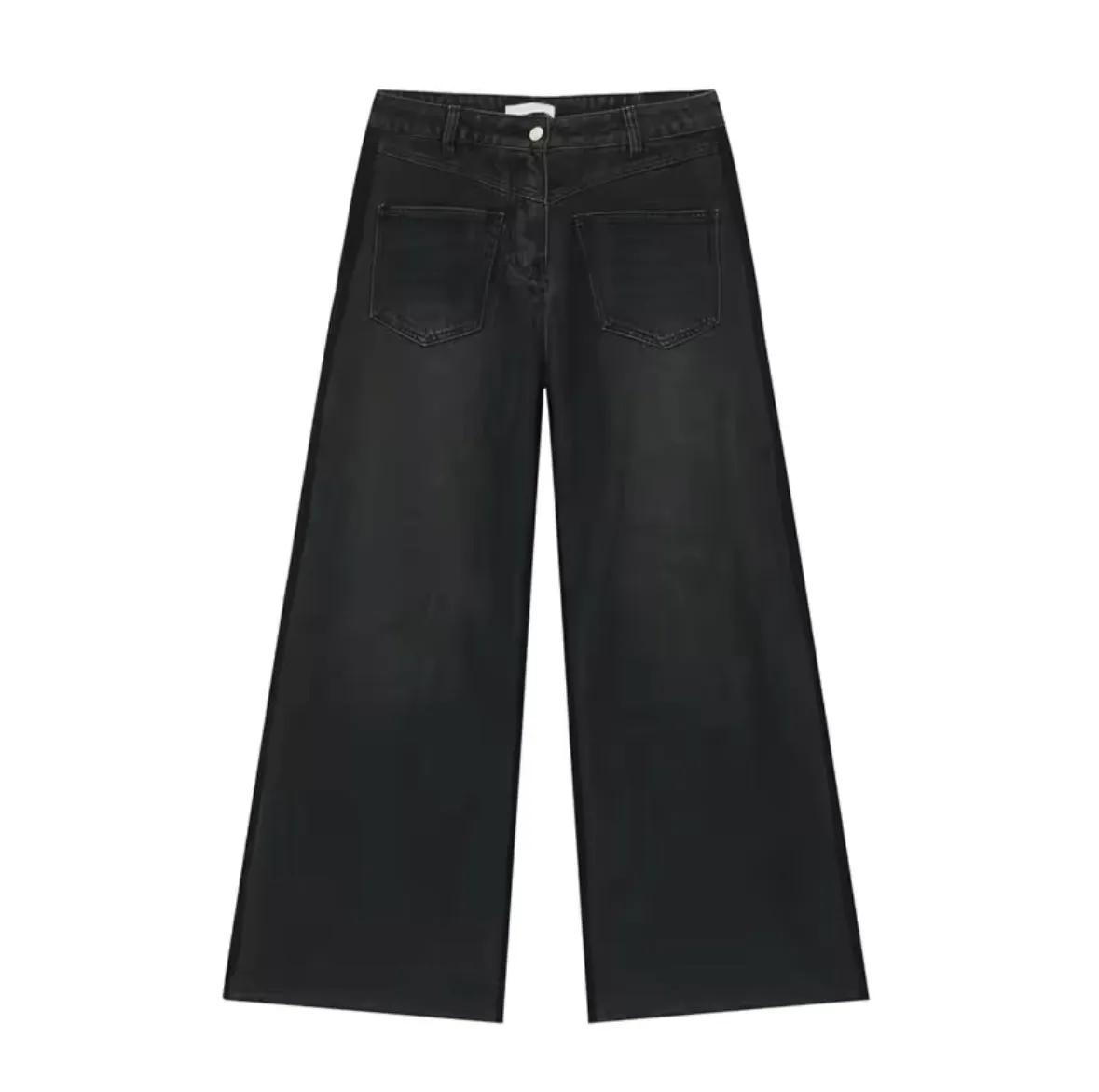 Black Baggy Reverse Pocket Jeans