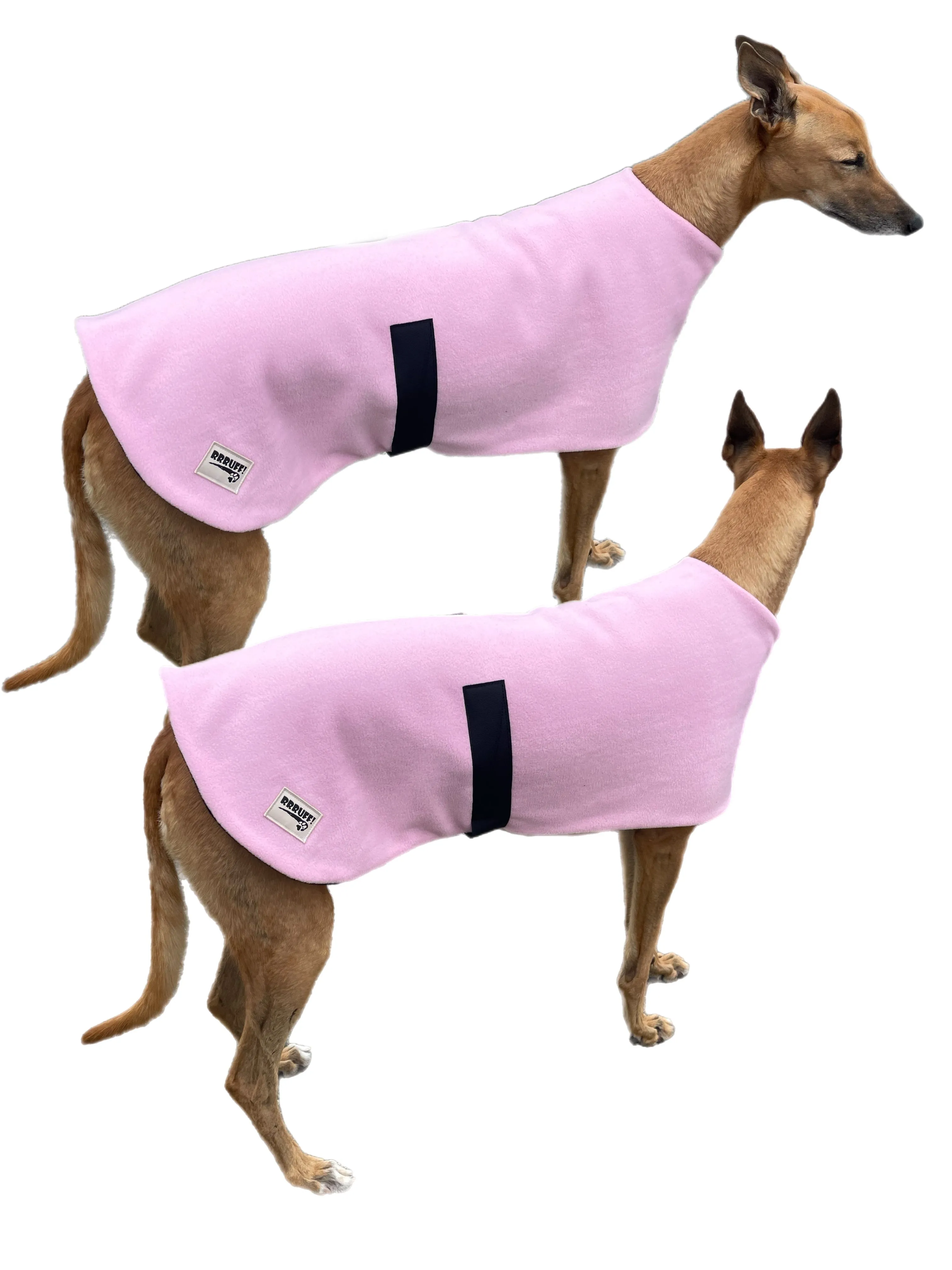 Blush classic style Greyhound coat in thick double fleece washable