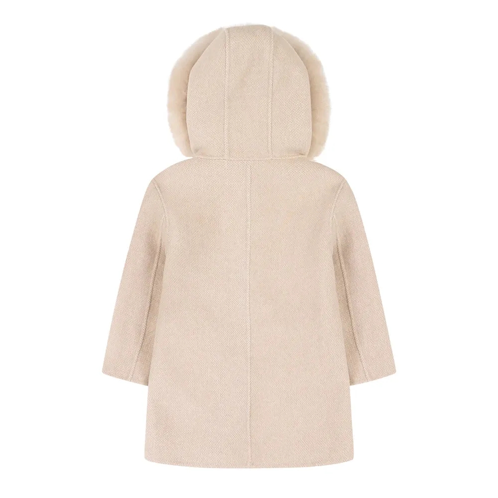 Bobble Babies :: Thea Cashmere Coat With Fur Pocket Nude