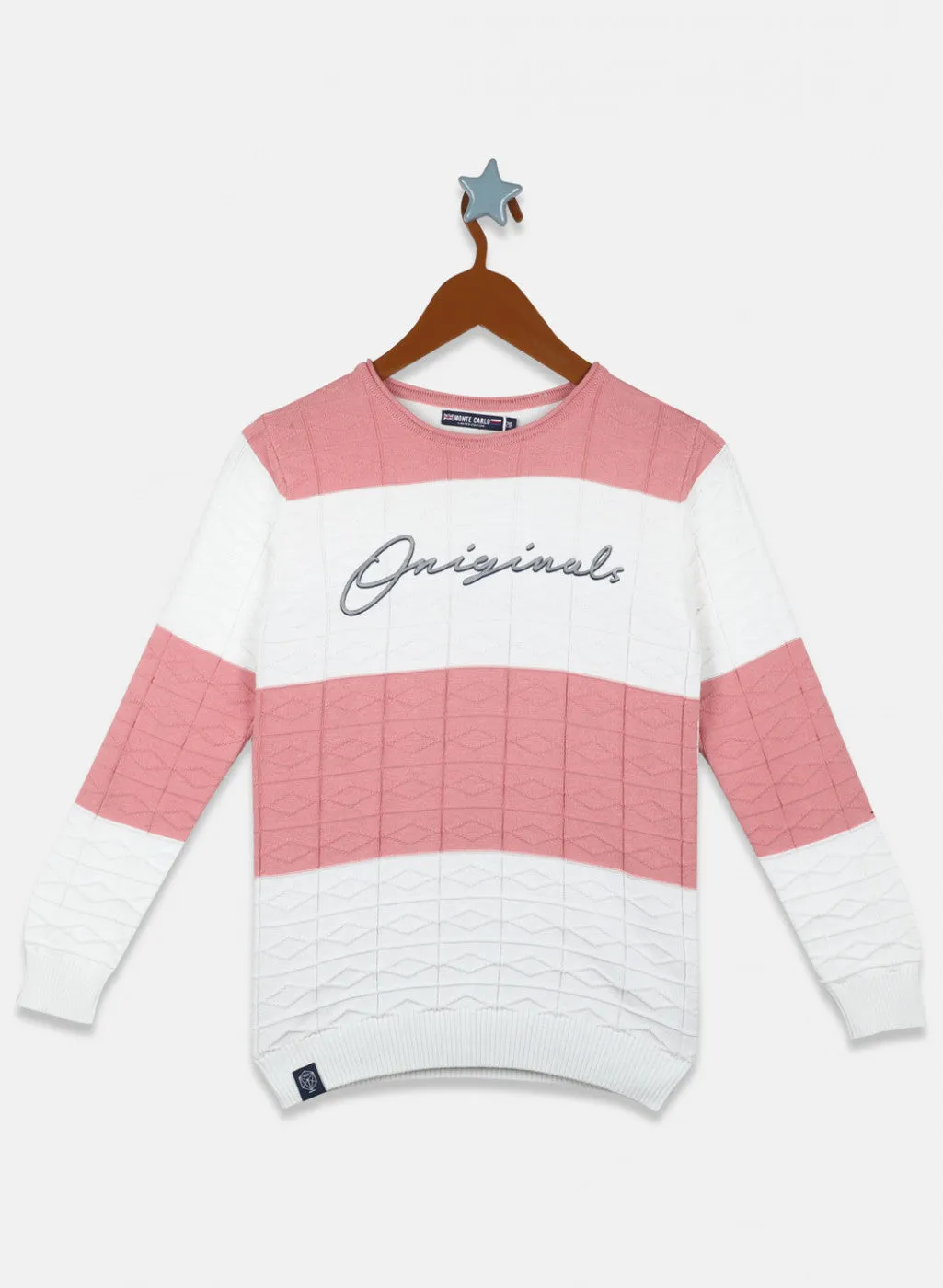 Boys Peach Printed Pullover