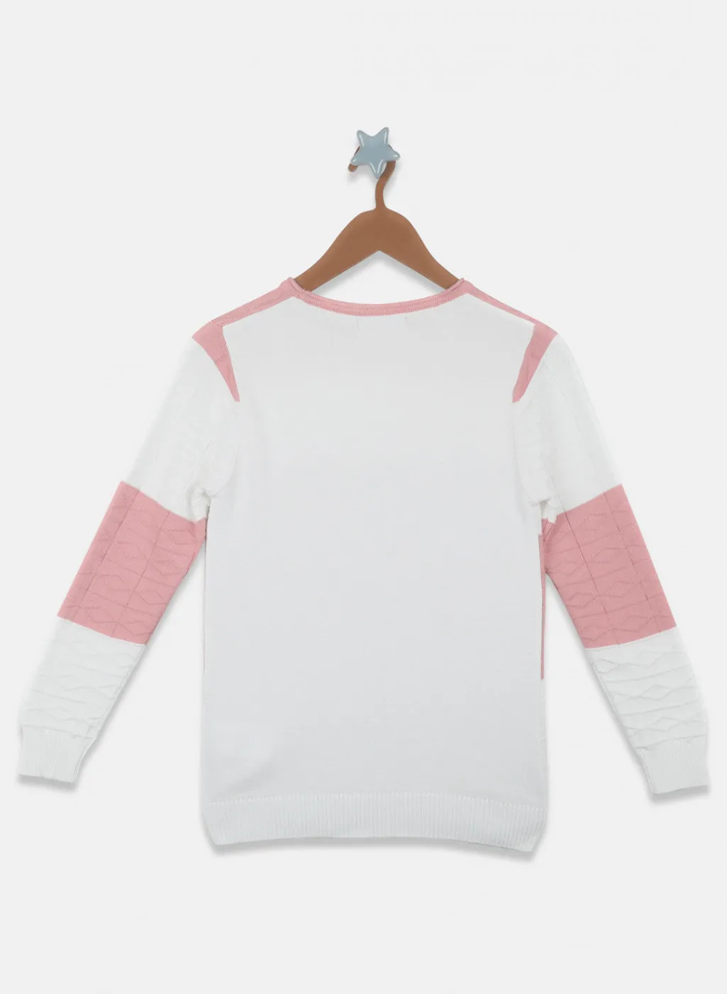 Boys Peach Printed Pullover