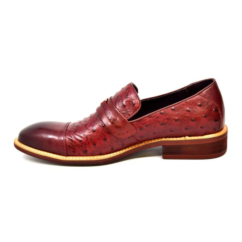 British Walkers Dolche Men's Ostrich Leather Slip Ons