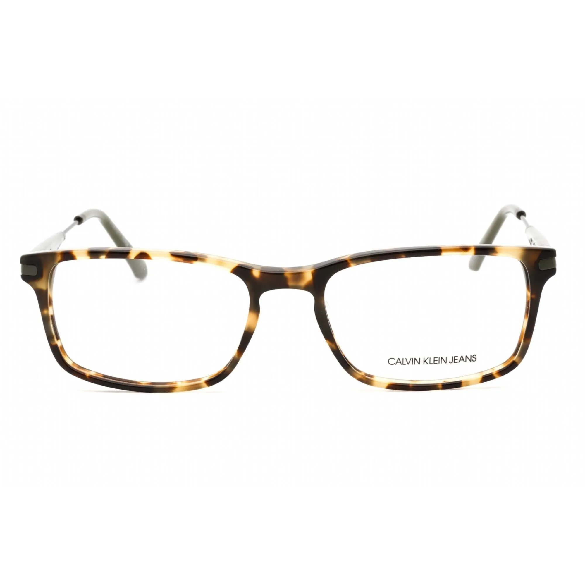 Calvin Klein Jeans Men's Eyeglasses - Khaki Tortoise Rectangular Frame | CKJ18707 244