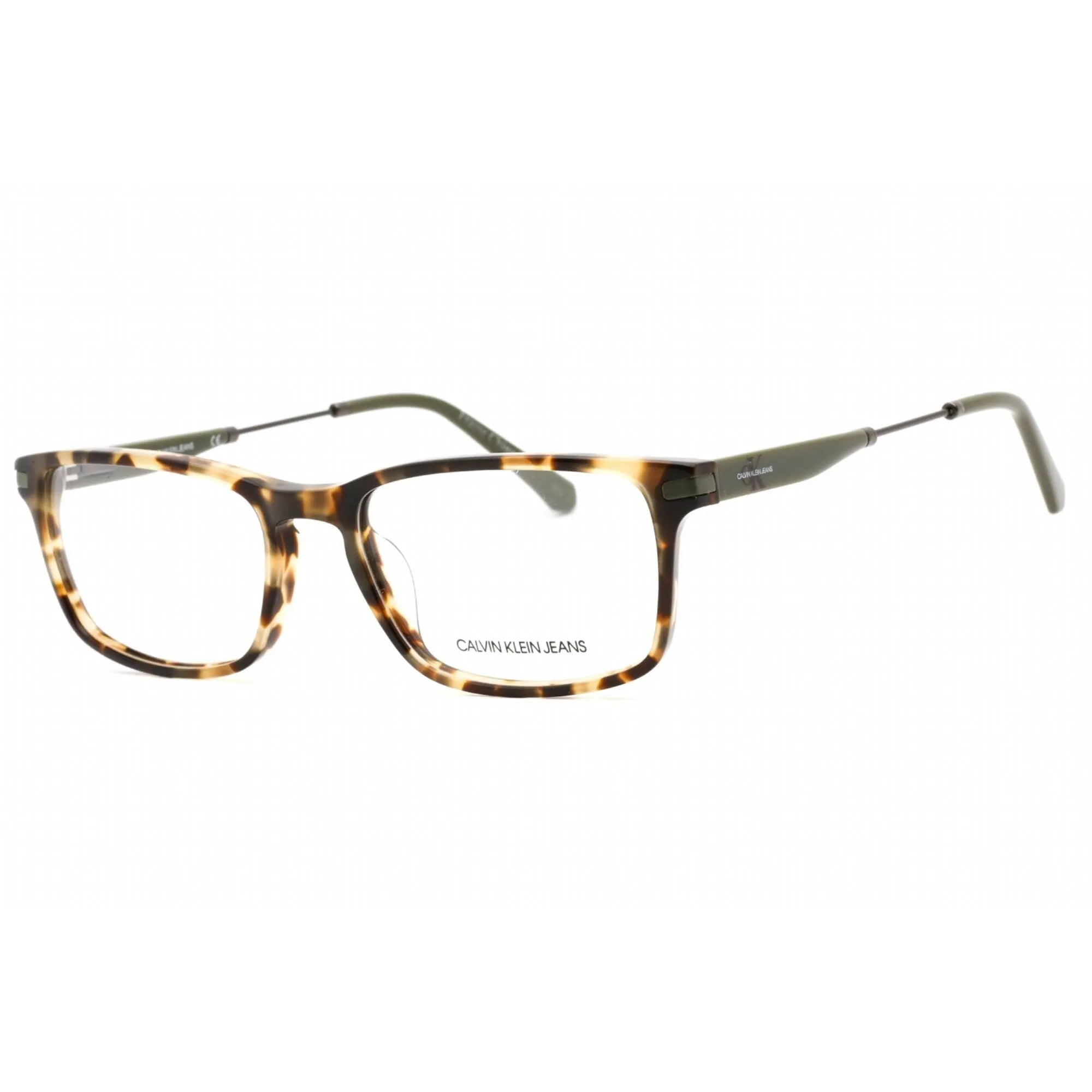 Calvin Klein Jeans Men's Eyeglasses - Khaki Tortoise Rectangular Frame | CKJ18707 244