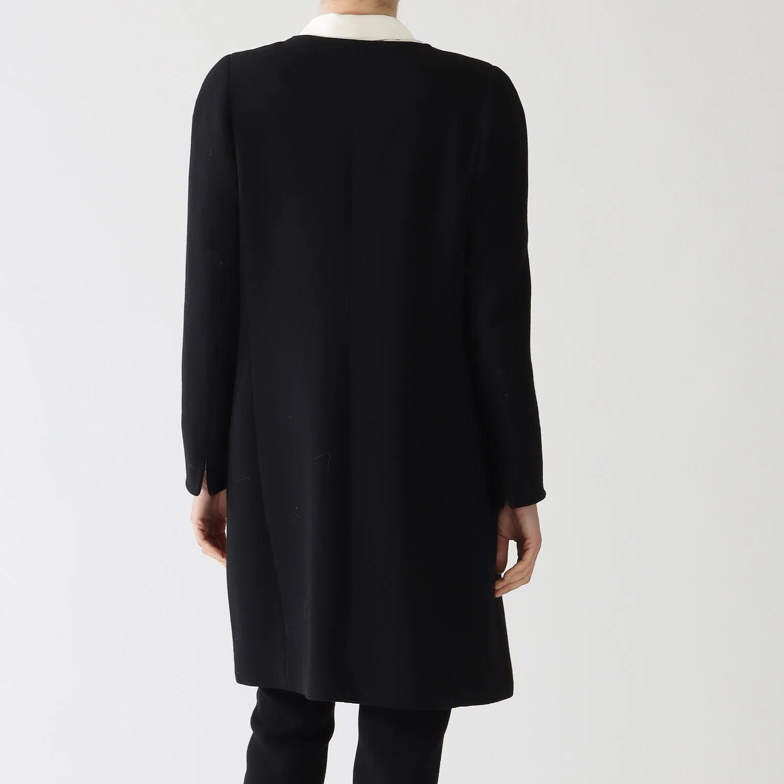 Carden Noir Pure Wool Coat With Gold Buttons