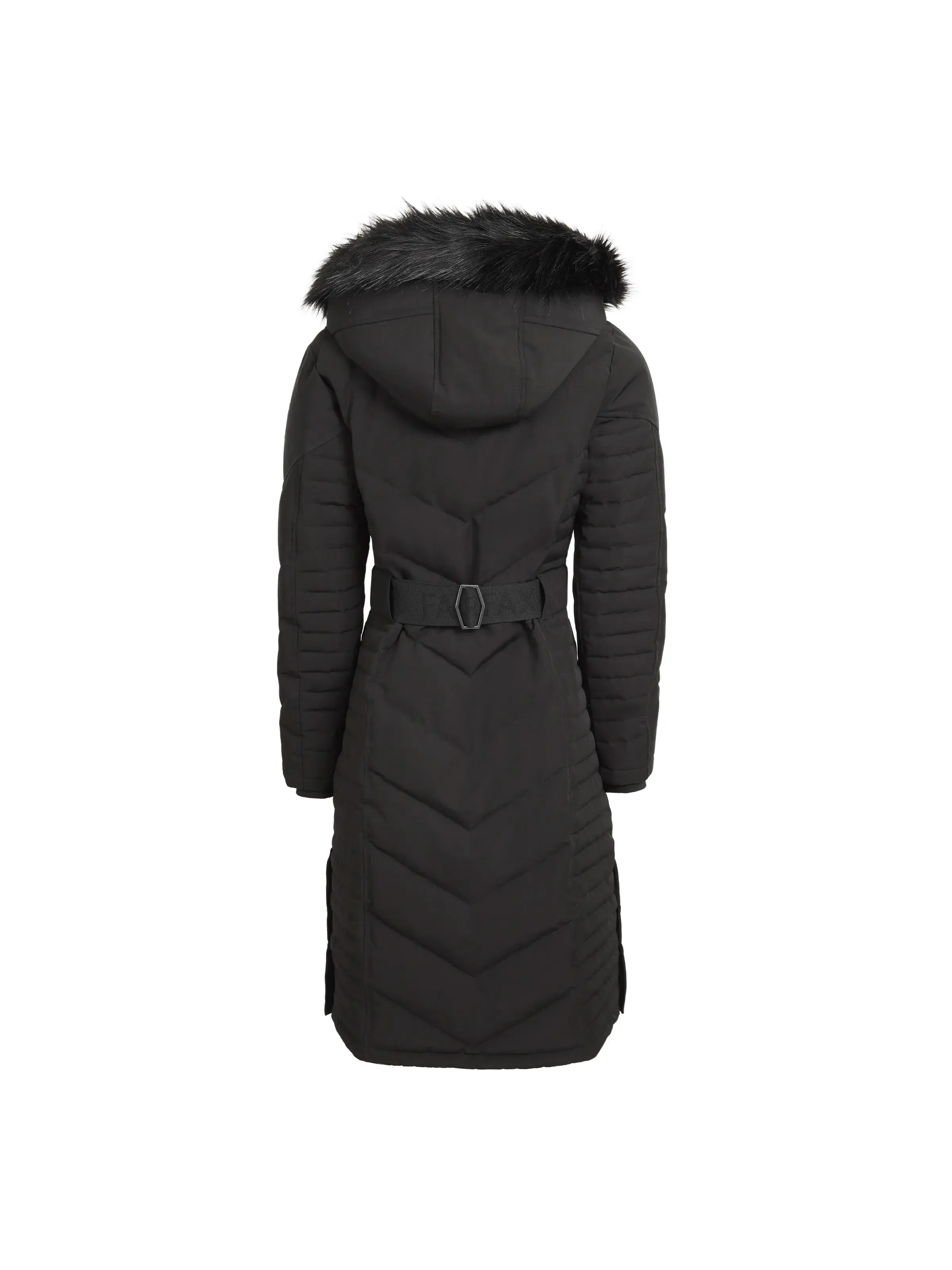 Charlotte Padded Longline Coat - Black