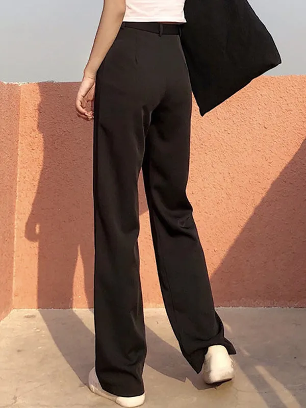 Classic High Waist Tailored Pants