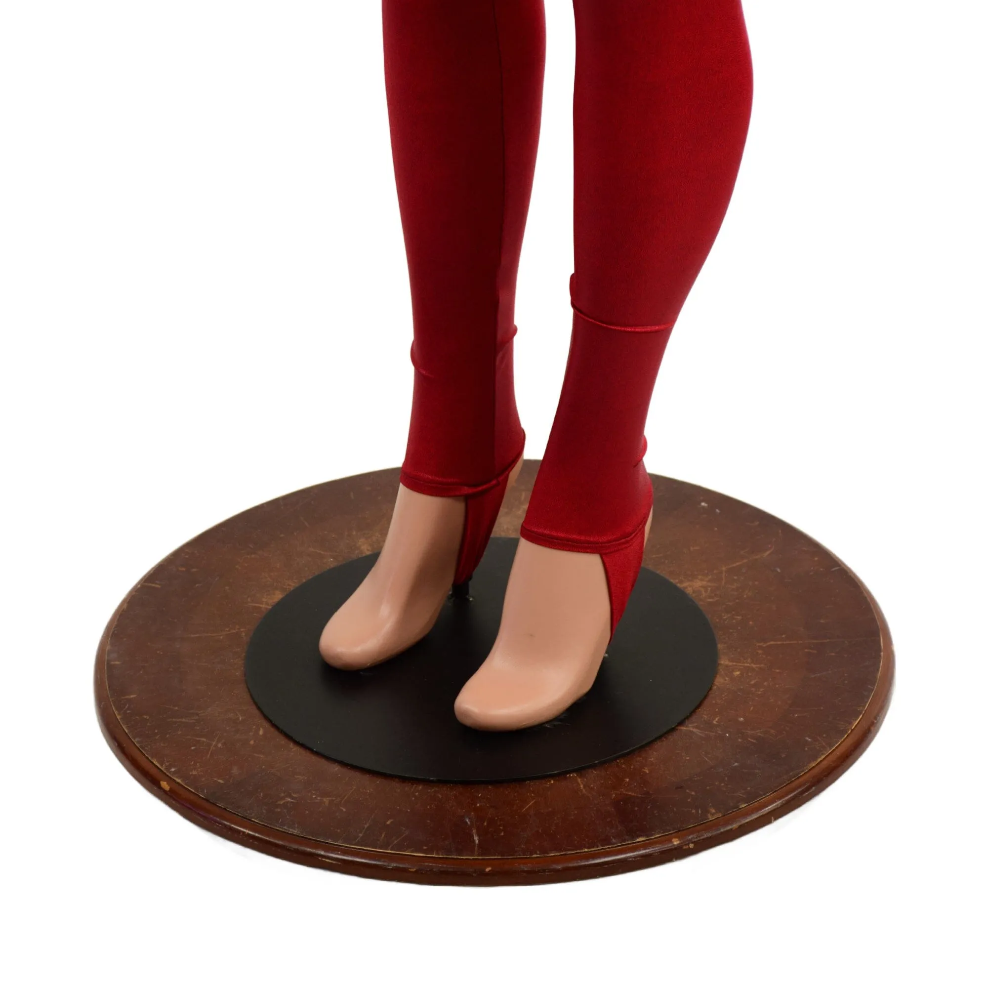 Coagulant Red High Waist Leggings with Stirrups