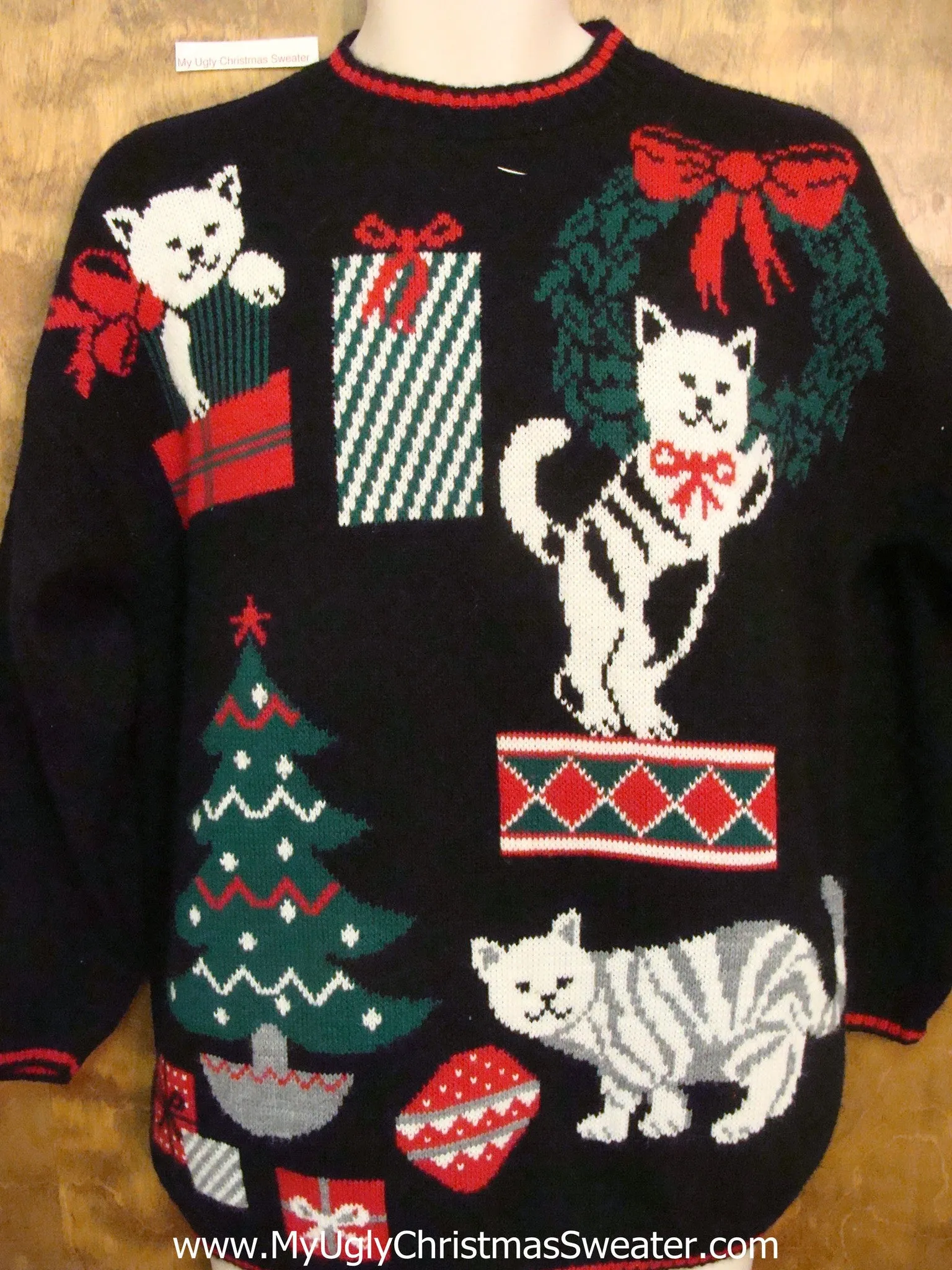 Crazy Cat Lady Ugly Festive Xmas Sweater