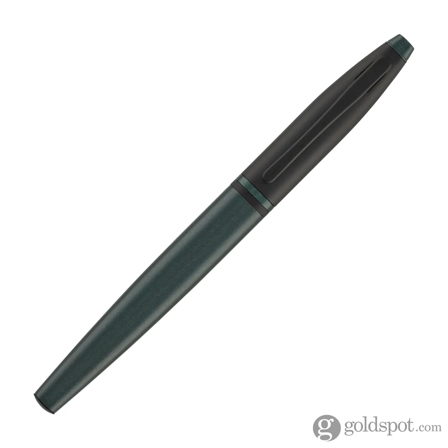 Cross Calais Fountain Pen in Matte Green Lacquer with Black Trim