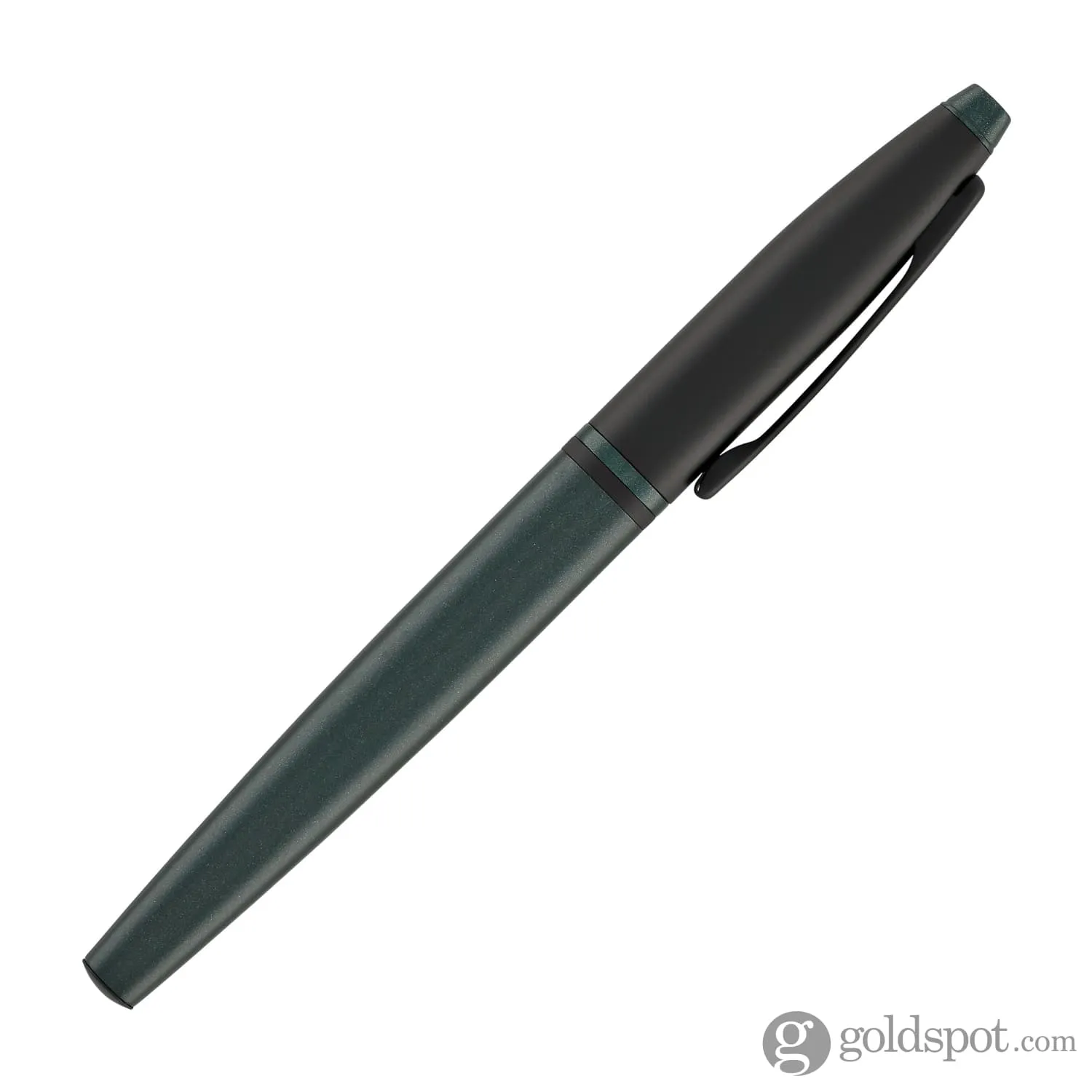 Cross Calais Fountain Pen in Matte Green Lacquer with Black Trim