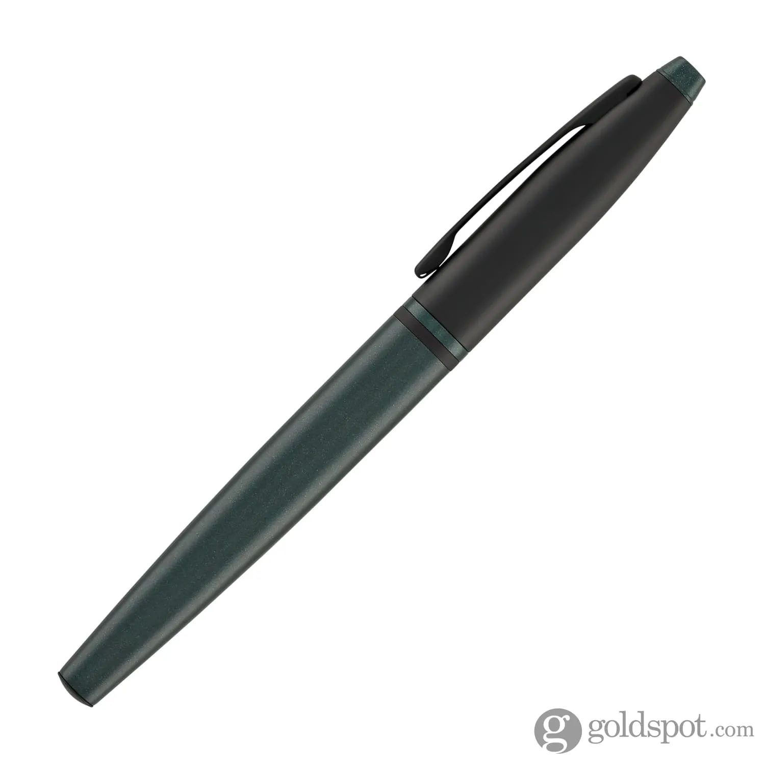 Cross Calais Fountain Pen in Matte Green Lacquer with Black Trim