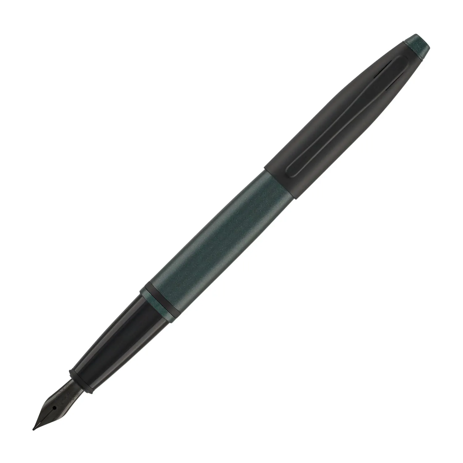 Cross Calais Fountain Pen in Matte Green Lacquer with Black Trim