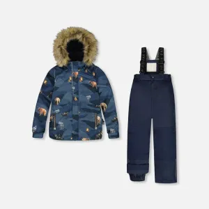 Deux Par Deux Two-Piece Snowsuit - Dress Blue