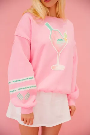 DINKS & DRINKS PINK PULLOVER