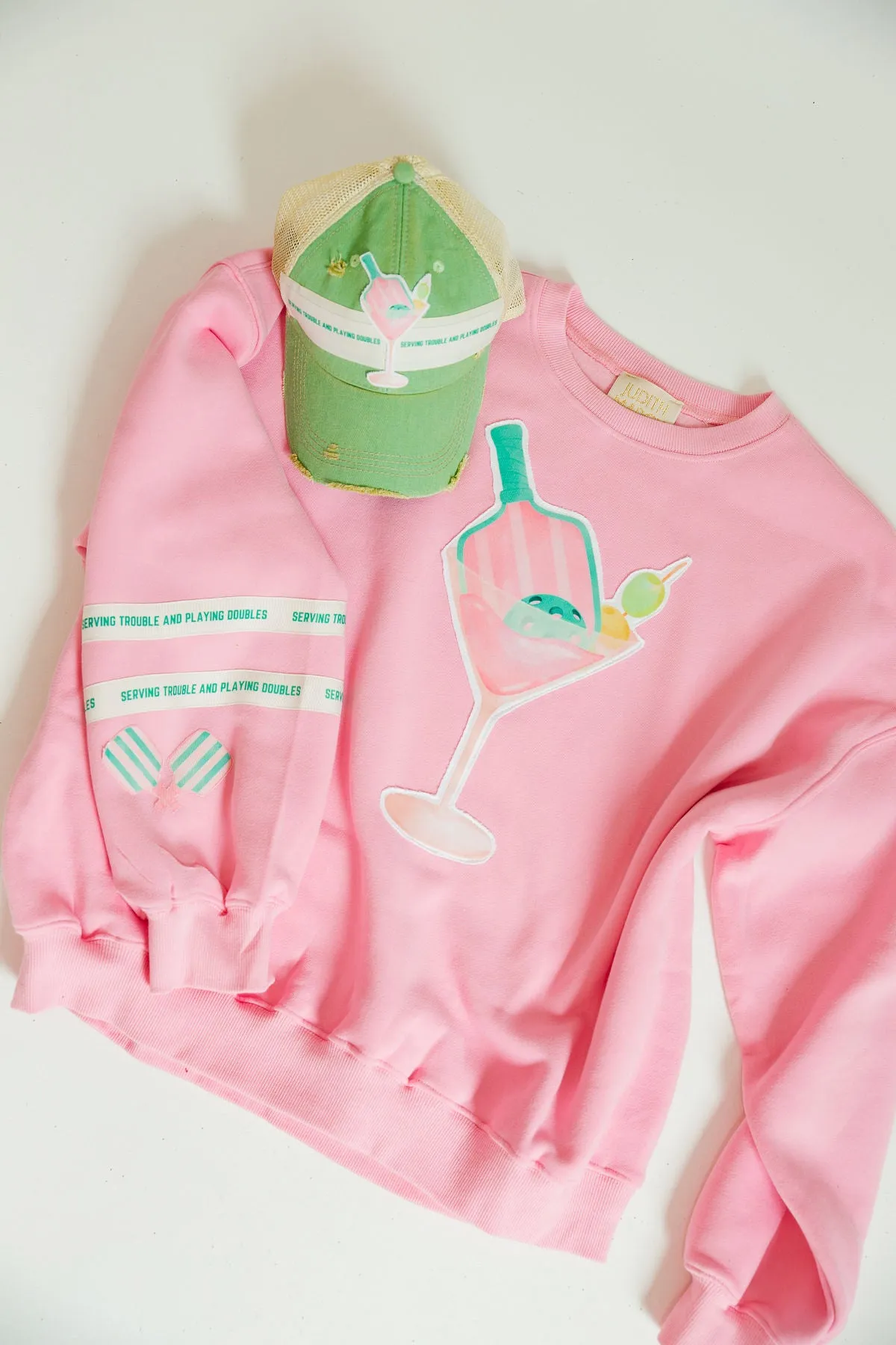 DINKS & DRINKS PINK PULLOVER