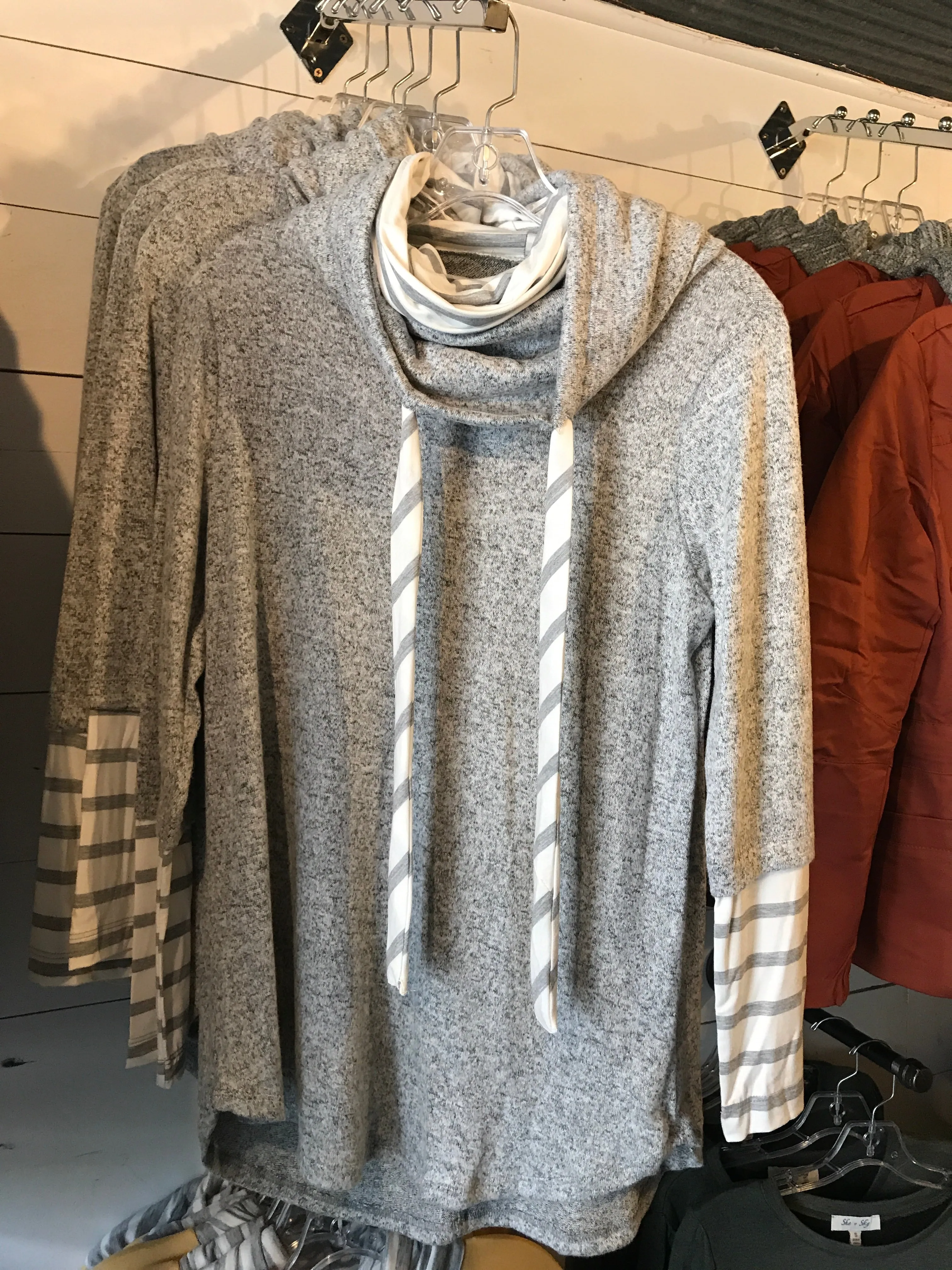 Double Layer Mock Neck