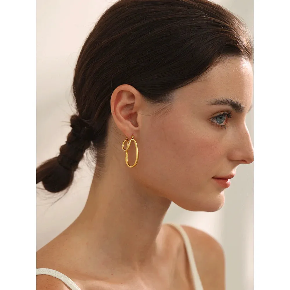 Double Layer Oblong Earrings