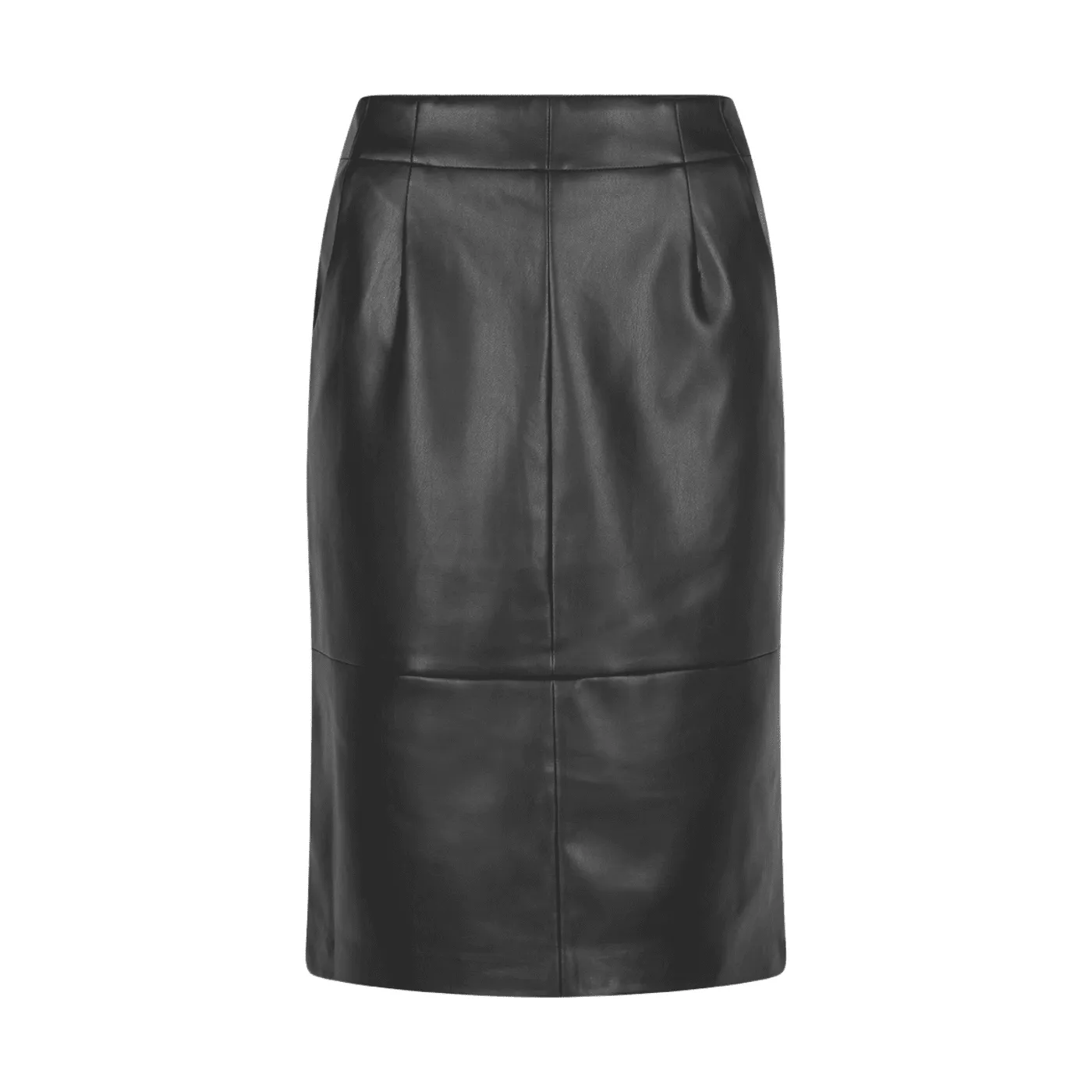 Esqualo Vegan Leather Pencil Skirt | Black