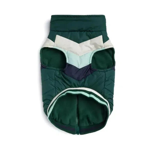 Fabdog | Green Chevron Dog Coat