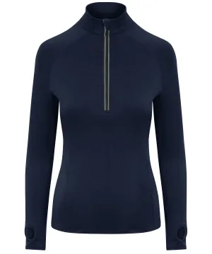 French Navy - Women's Cool Flex long half-zip top