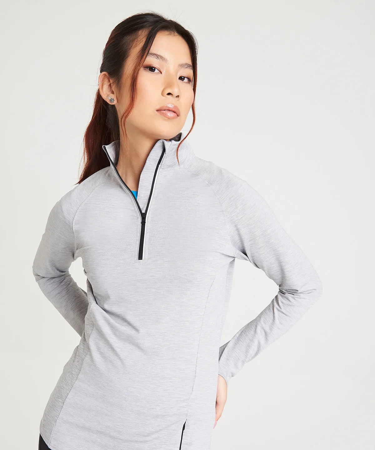 French Navy - Women's Cool Flex long half-zip top