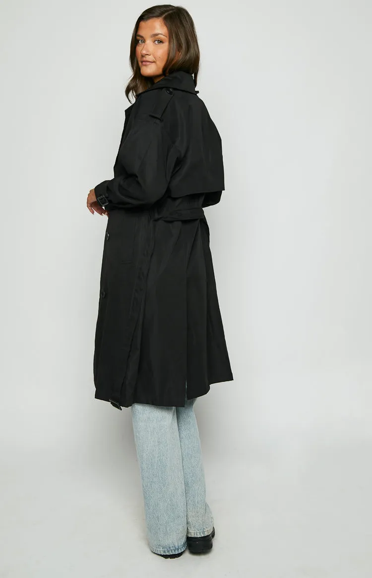 Giselle Black Trench Coat