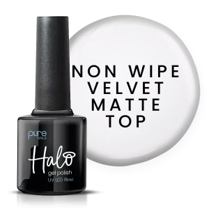 Halo Gel Polish 15ml Velvet Matte Top (Non Wipe)