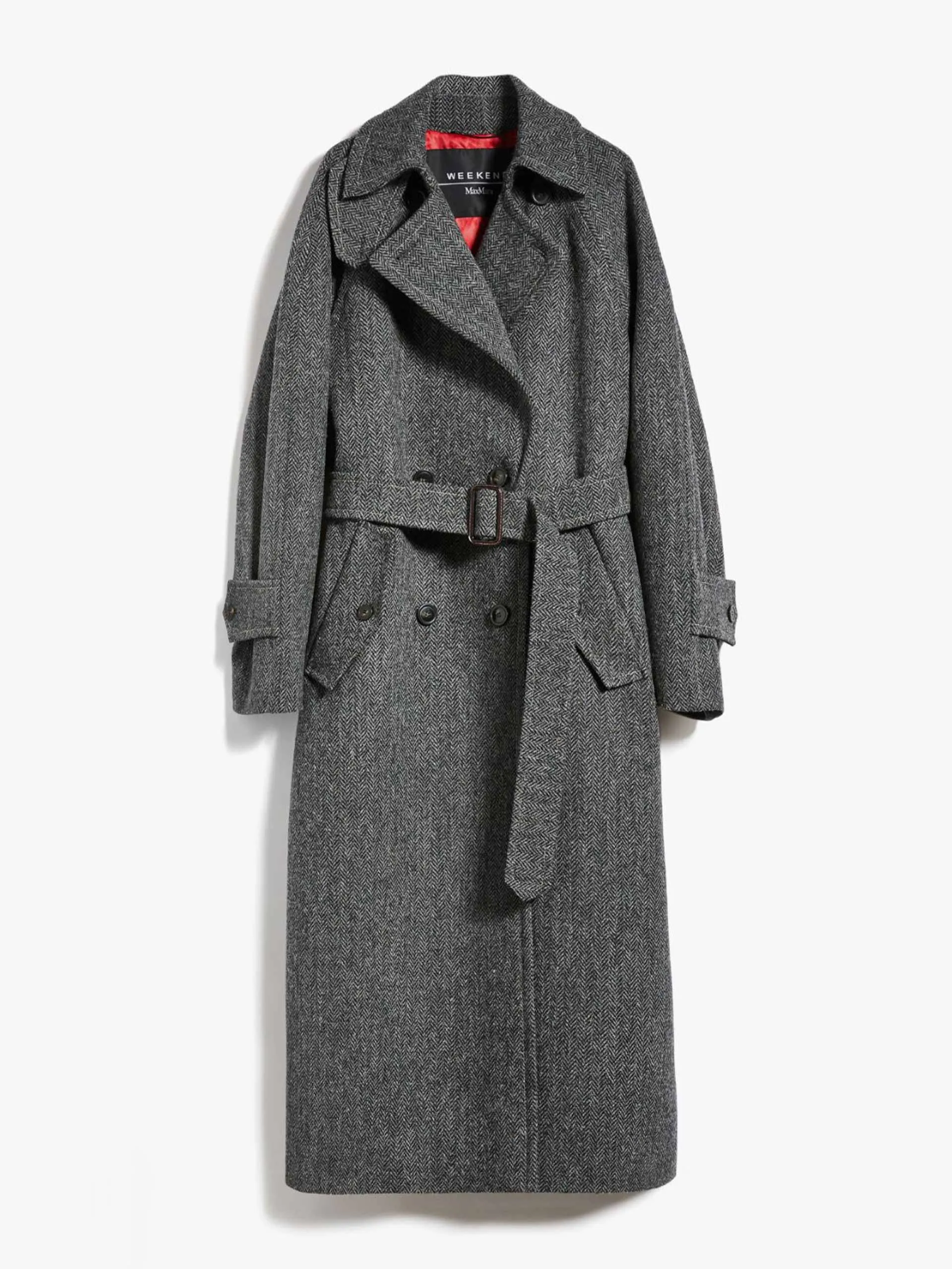 Harris grey tweed coat