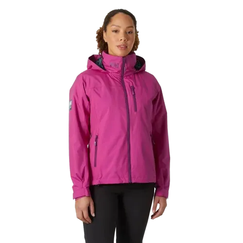 Helly Hansen Womens Crew Hooded Midlayer Sailing Jacket 2.0 Magenta