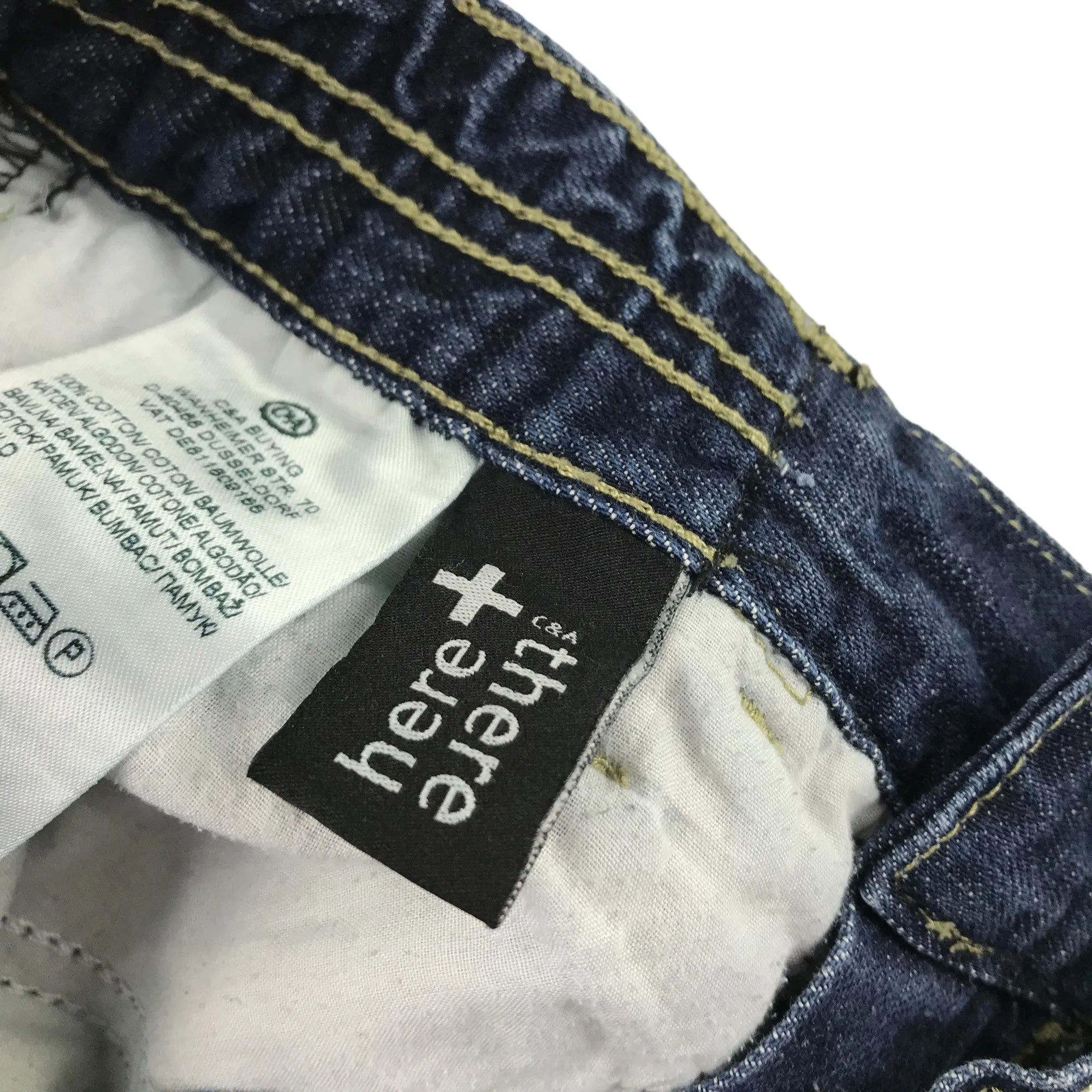 Here   There jeans 10-11 years dark blue straight leg cotton