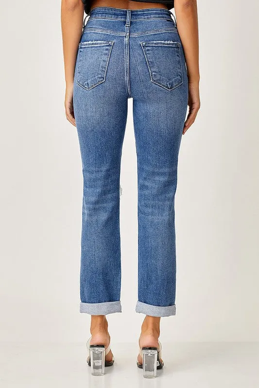 High Rise Slim Girlfriend Jeans