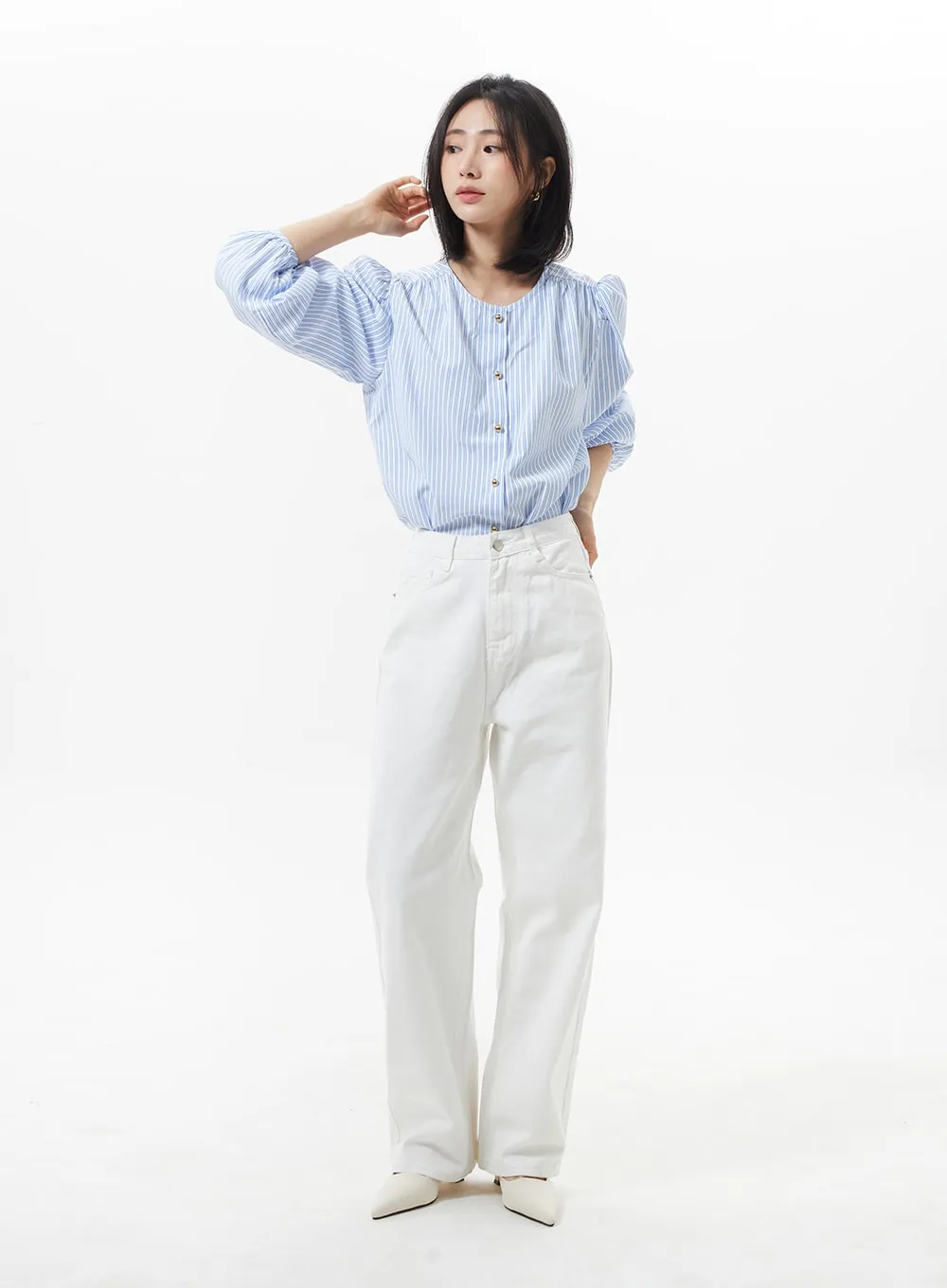 High Waist Cotton Pants OA320