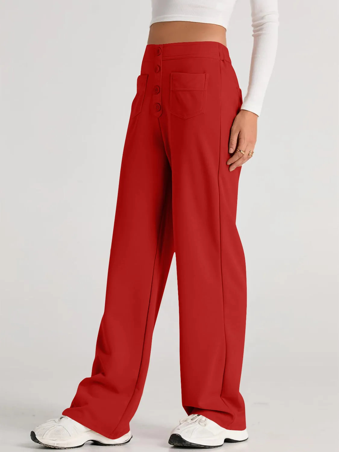 High Waist Wide Leg Pants