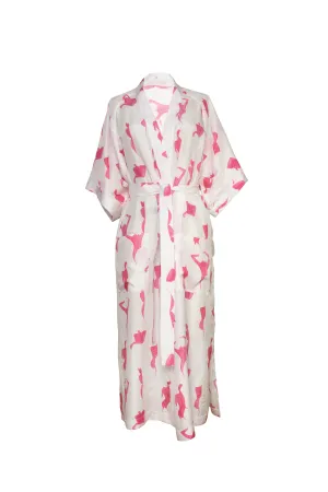 ISLA PINK FEMALE PRINT ROBE