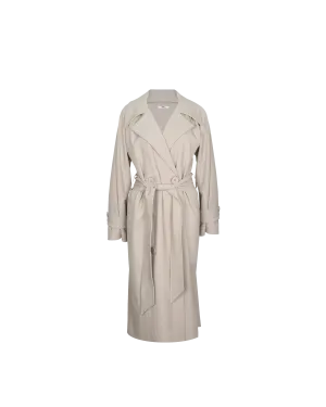 JEMIMA TRENCH COAT CAMEL PINSTRIPE