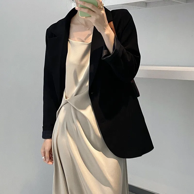 [Korean Style] Ambree Solid Color Slip Dress