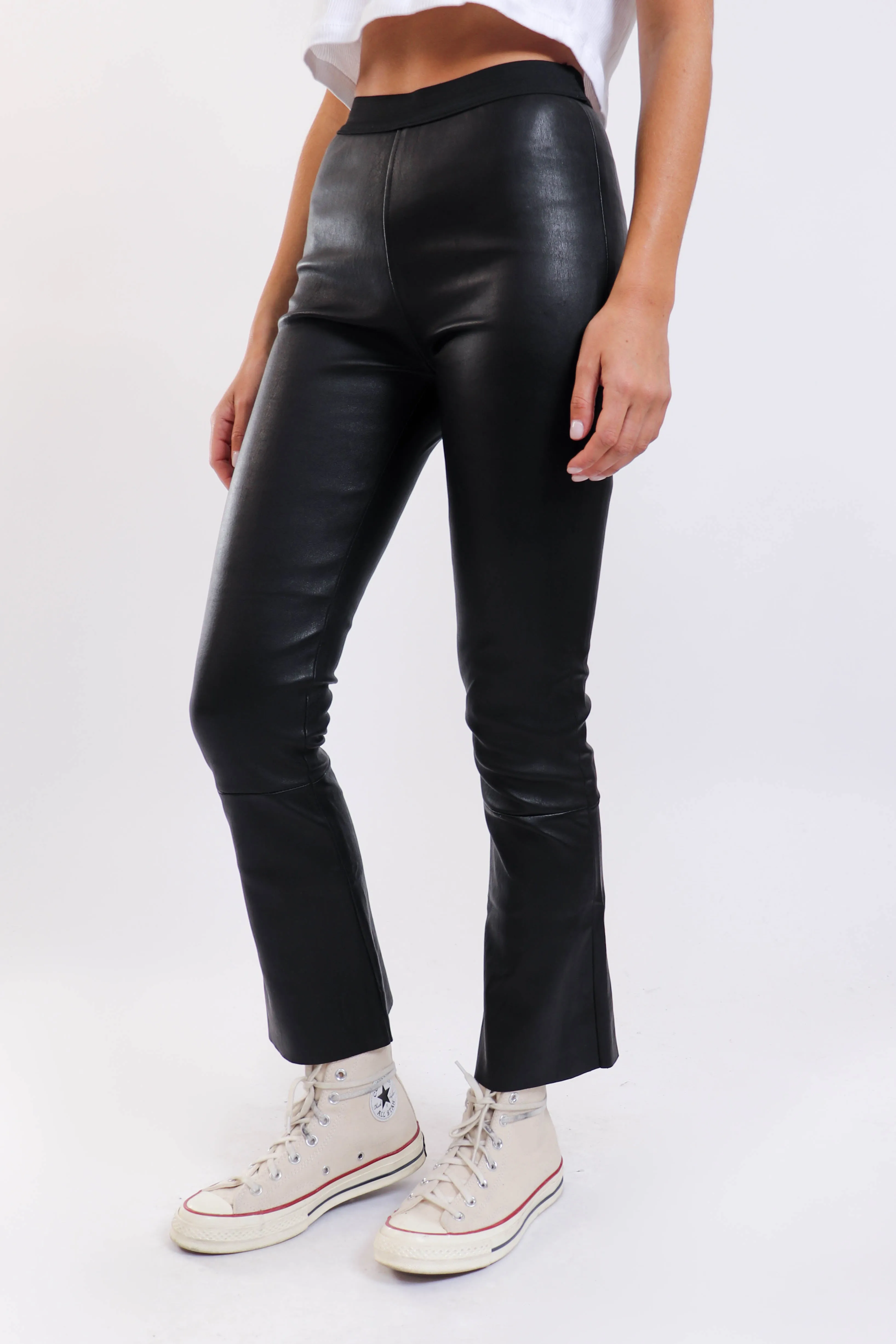 Leather Flare Pant