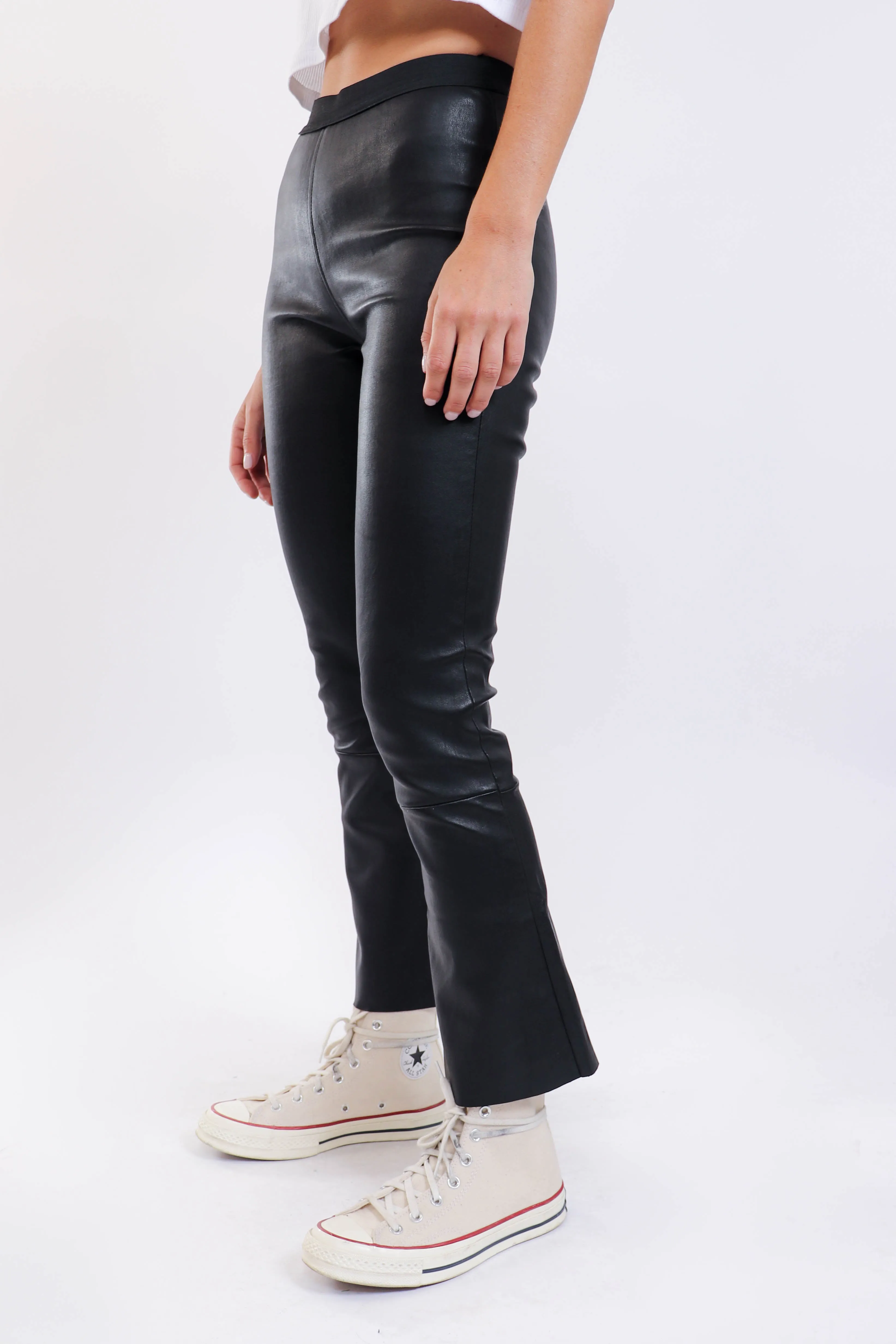 Leather Flare Pant