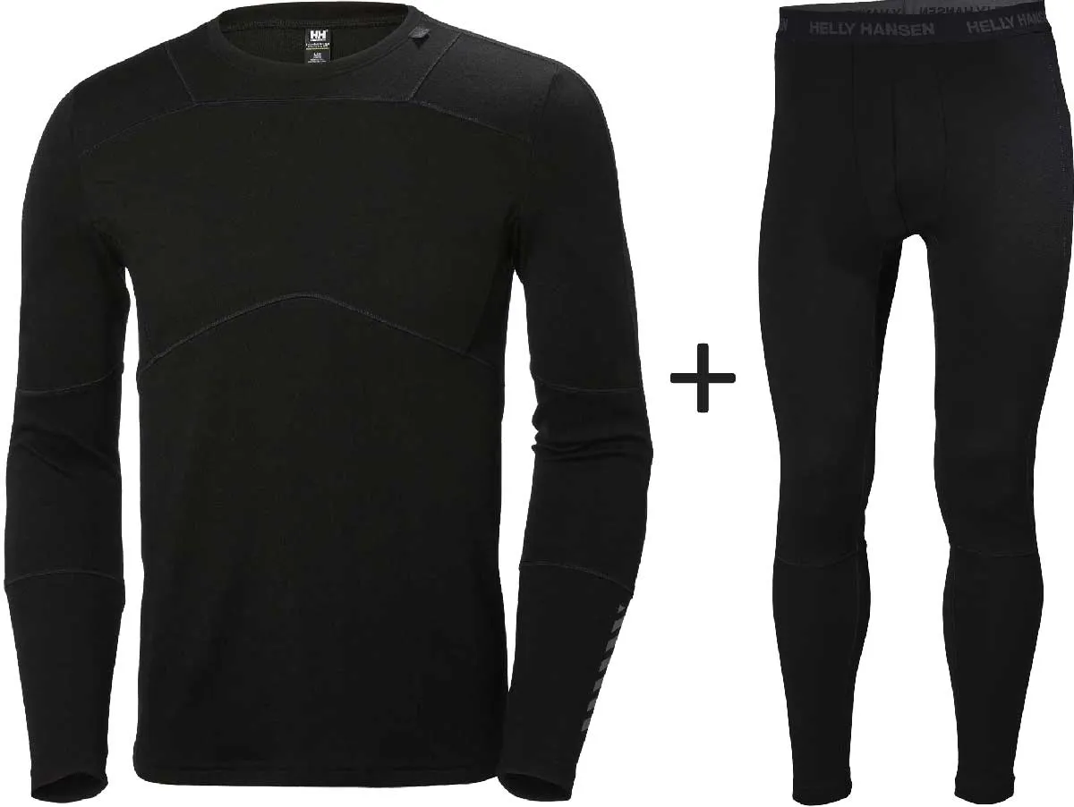 Men's Helly Hansen LIFA Merino Warmest Crew Neck Base Layer COMBO